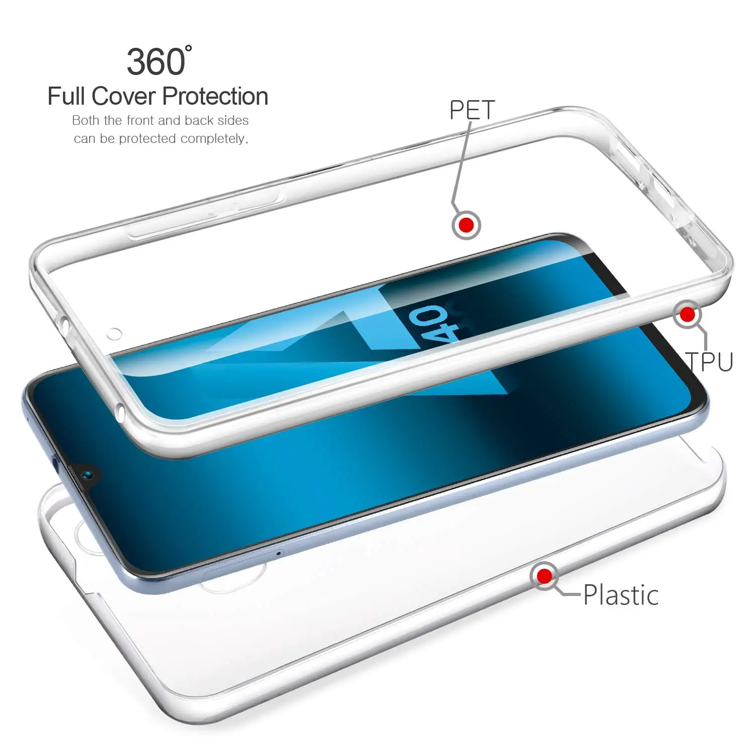 360 Full Body Case for Samsung Galaxy A12 A13 A22 A23 A21S A20E A31 A32 A33 A40 A41 A51 A52 A53 A71 Double Side TPU Clear Funda