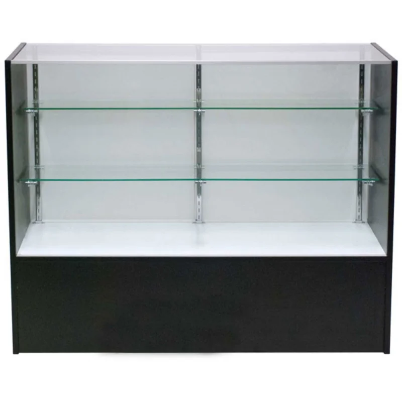 custom.48 inch Black  Full Glass Showcase with Toughened Glass