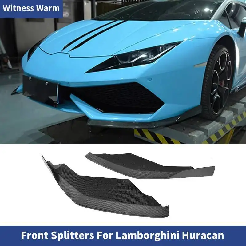 Передний бампер из углеродного волокна/FRP, сплиттер, спойлер, боковые фартуки в стиле DMC для Lamborghini Huracan LP600 LP610, комплект кузова 14–17