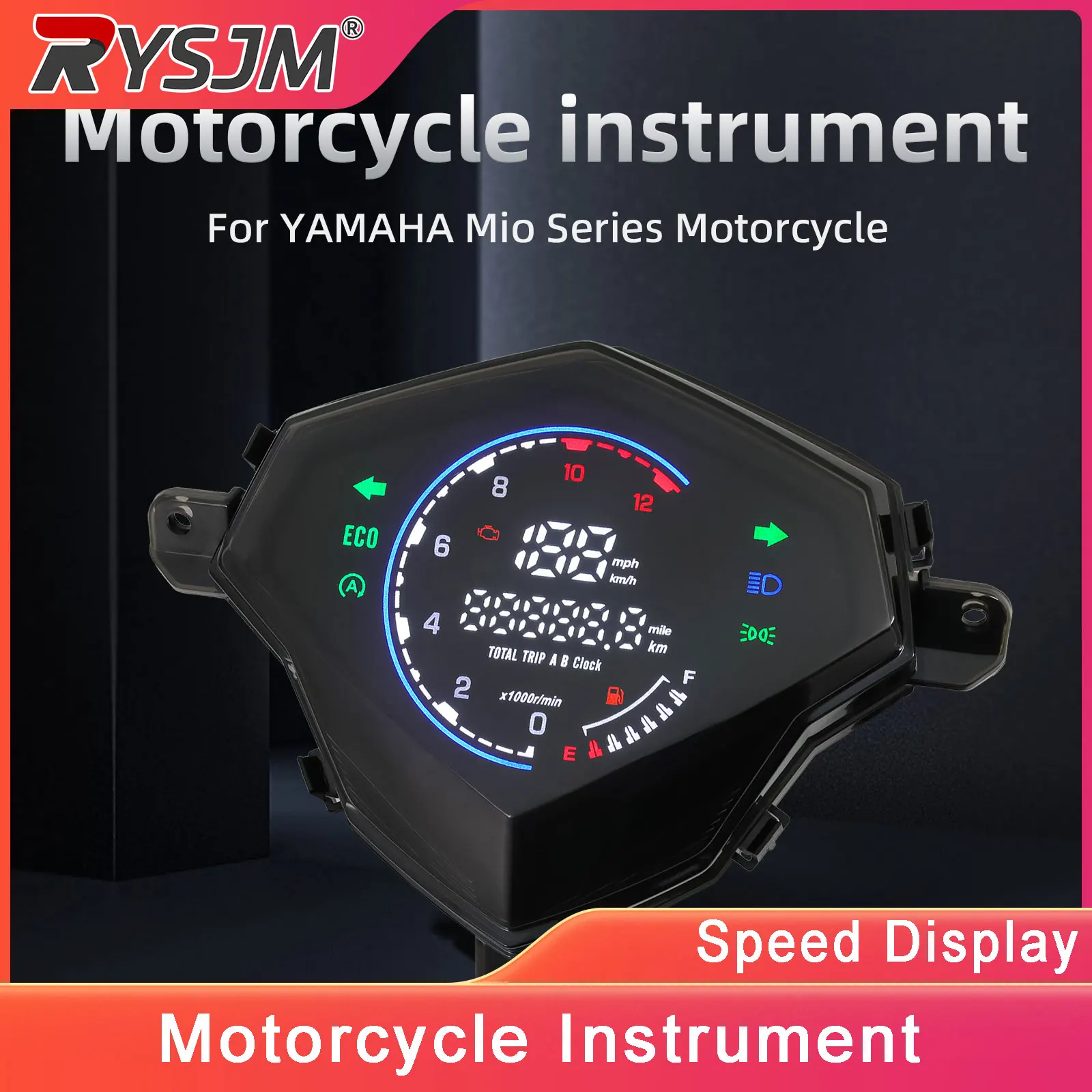 Neuer digitaler Tachometer, Kilometerzähler, Drehzahlmesser, LED-Messgerät für Yamaha Mio125 MIO I125 Mio110 Mio M3 Motorradzubehör