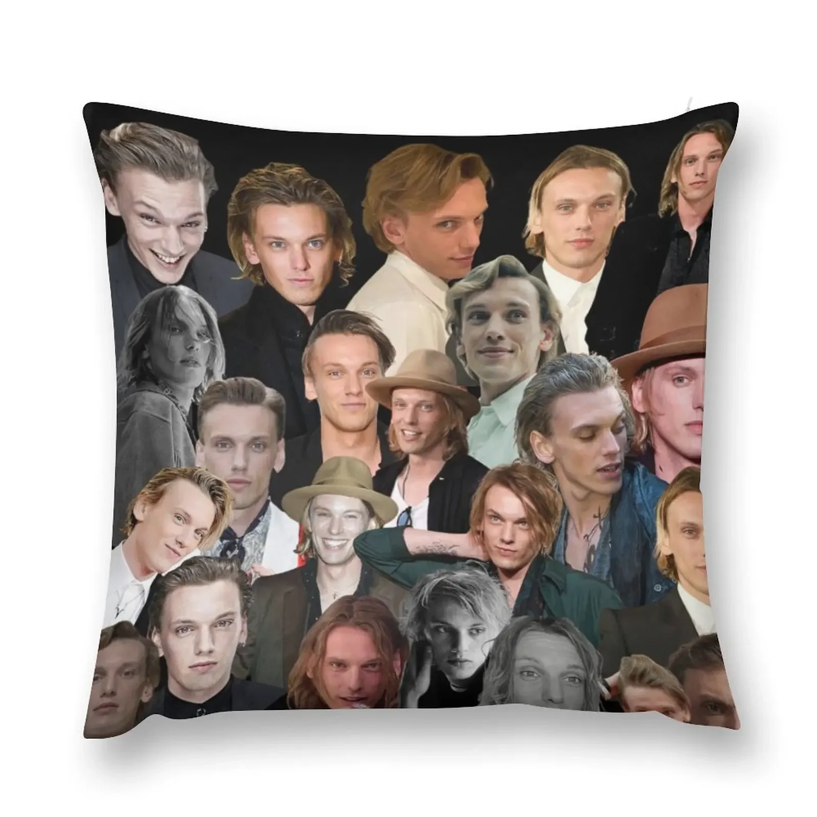 

Jamie Campbell Bower photo collage Throw Pillow Decorative Cushions For Living Room Luxury Cushion Cover pillow