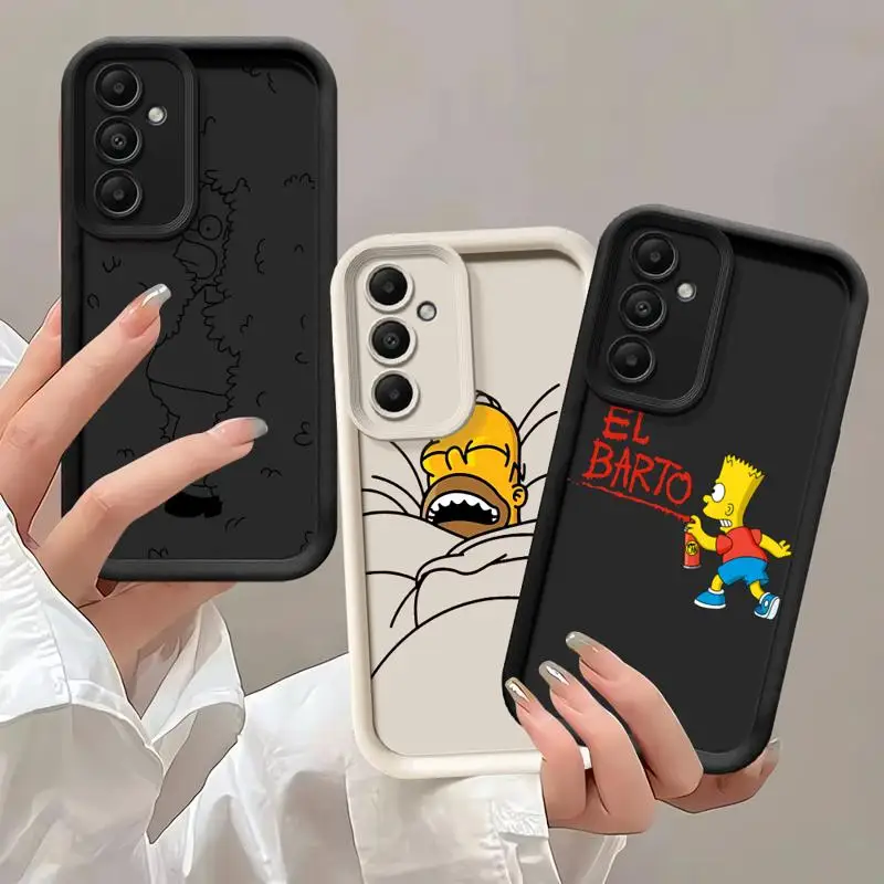 Disney J.Simpson Family Bart Phone case for Samsung Galaxy A55 A52 A33 cases A24 A15 A12 A23 A22 5G A54 A52s A53 A14 funda Cover