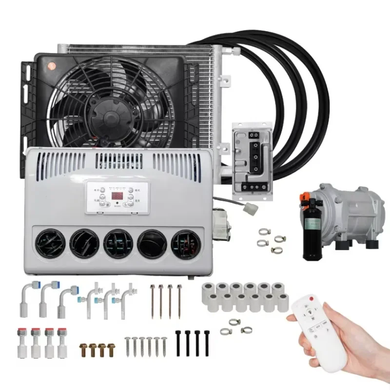 New 12v electric refrigeration RV camper truck heavy duty truck 24v parking cooler hidden AC RV air conditioner