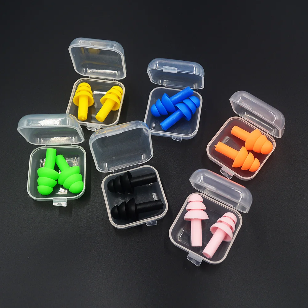 EarPlug Sound insulation Waterproof Silicone Ear Protection Earplugs Anti-noise Sleeping Plug For Travel Noise Reduction