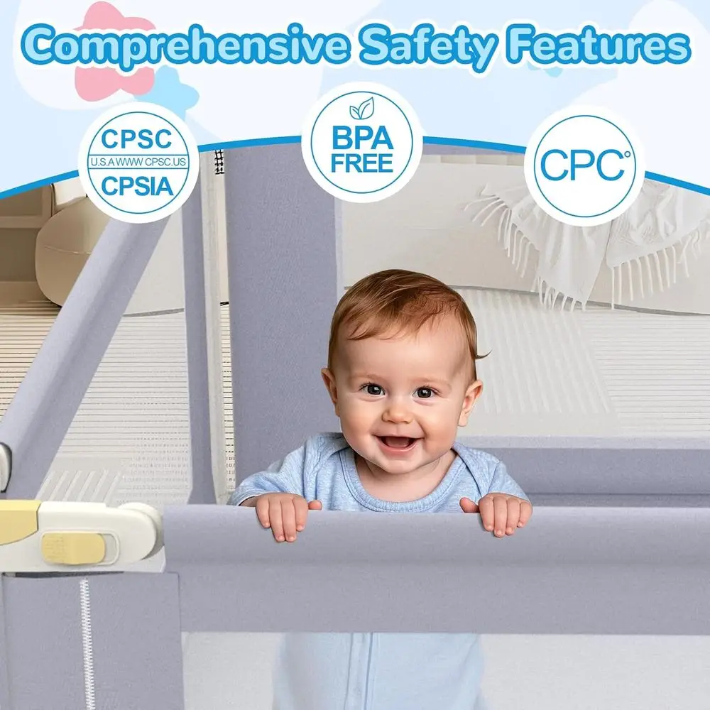 روضة أطفال شبكية قابلة للتنفس للأطفال من عمر 6 إلى 12 شهرًا، ارتفاع قابل للتعديل، قفل أطفال، للاستخدام الداخلي/الخارجي #5