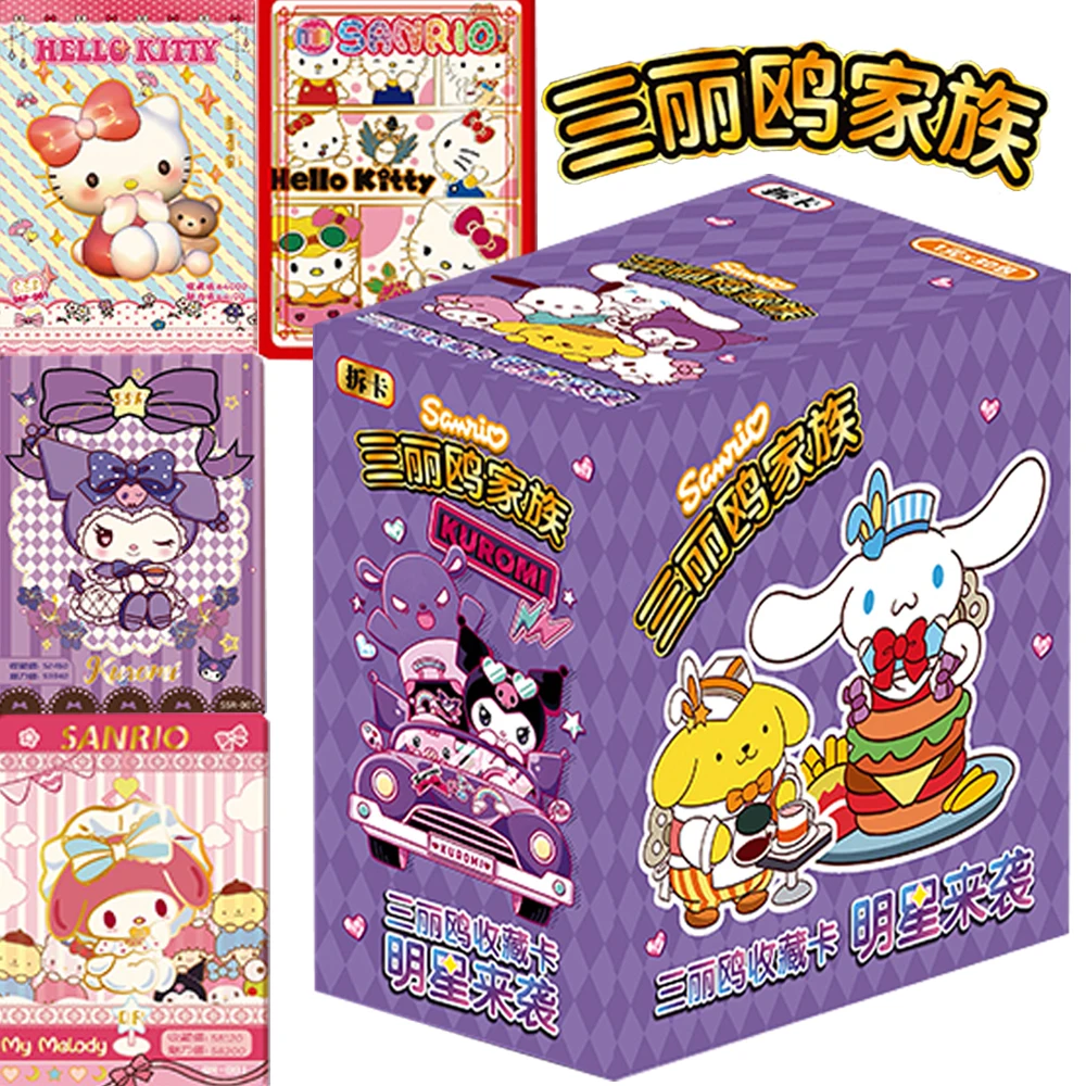 

Sanrio Collection Cards Pochacco Cinnamoroll Kuromi Hello Kitty Popular IP Anime Character Trading Cards Children Holiday Gifts