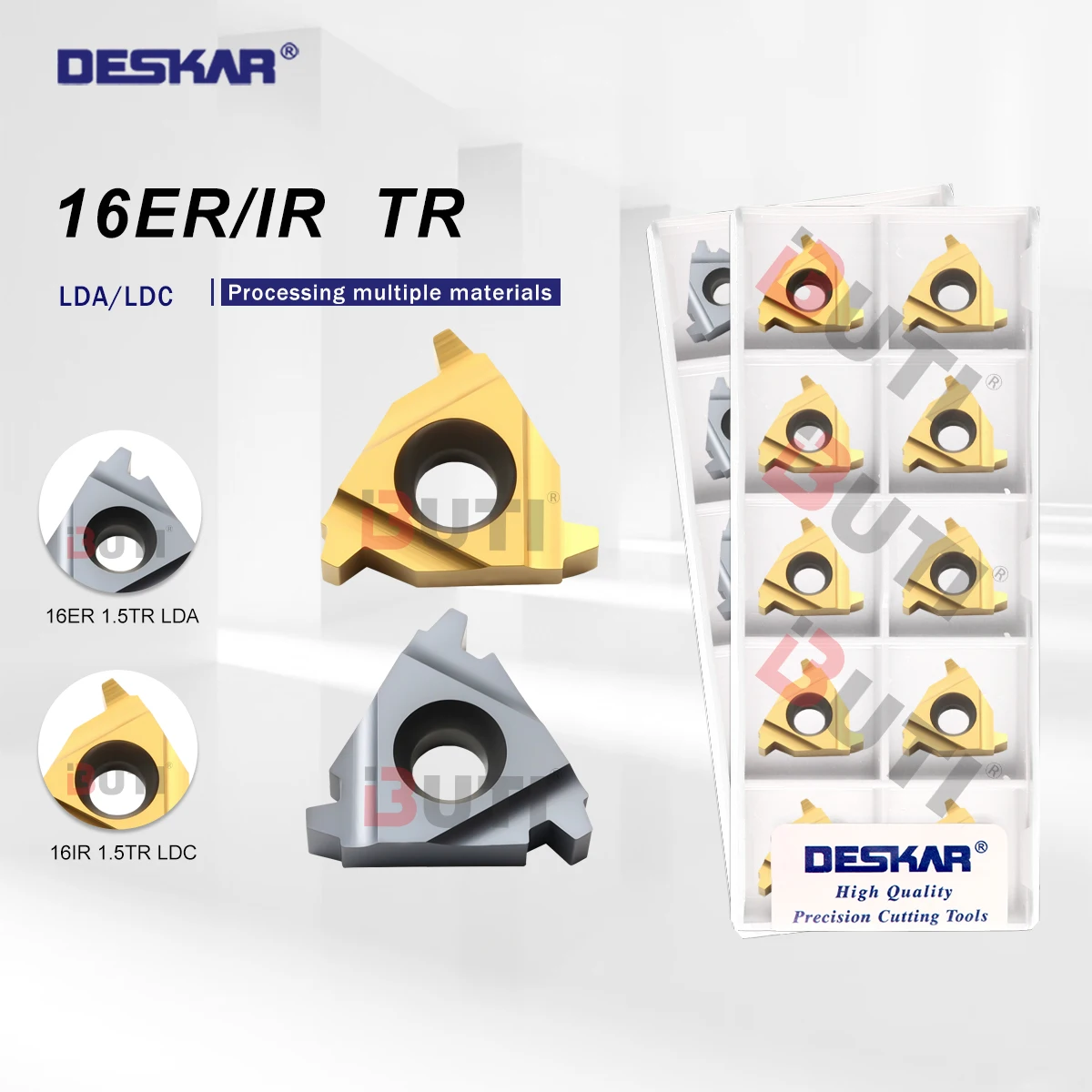 

DESKAR 100% оригинал 16ER 16IR 1.5TR 2TR 2.5TR 3TR LDA LDC Токарный станок с ЧПУ Инструмент для токарной обработки резьбы Серия Лезвие Твердый сплав Резка тоже
