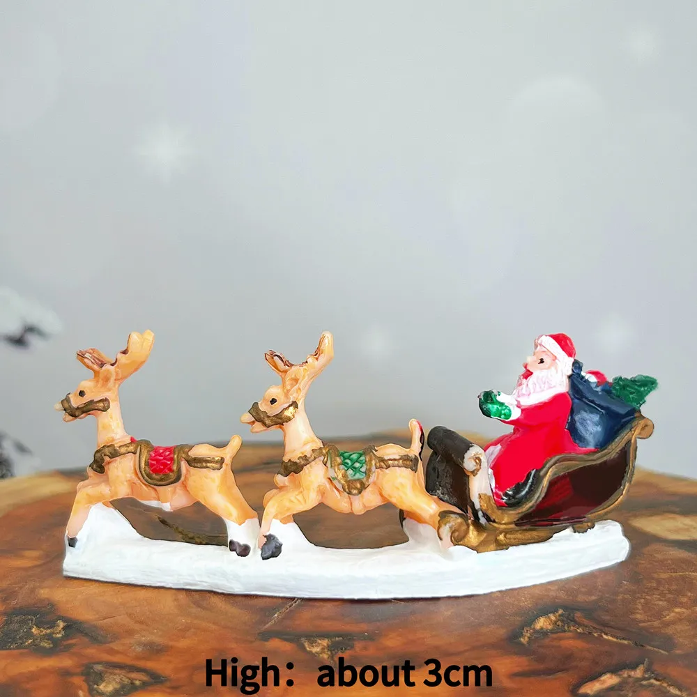 Christmas Town Multi-Scene Resin Mini Figurines, Winter Village Diorama Decor, Holiday Collectible Gift