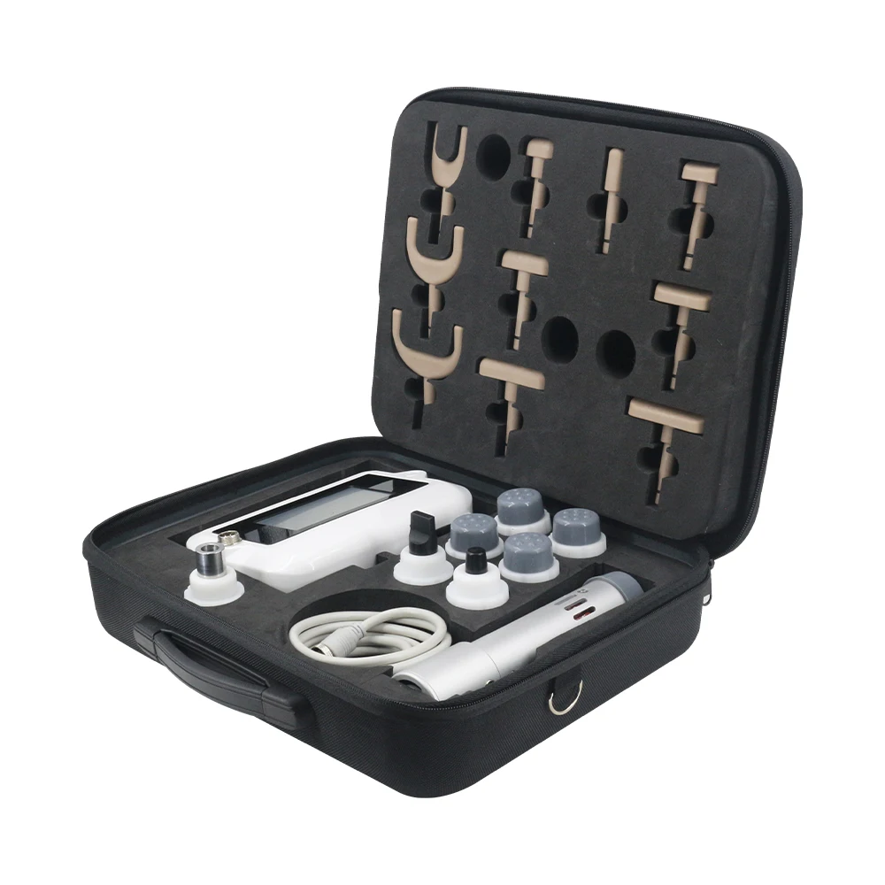 衝撃波治療器 300MJ ED治療 首・腰痛緩和 マッサージ カイロプラクティックガン 2025年 ホットセール 2 in 1 マッサージャー