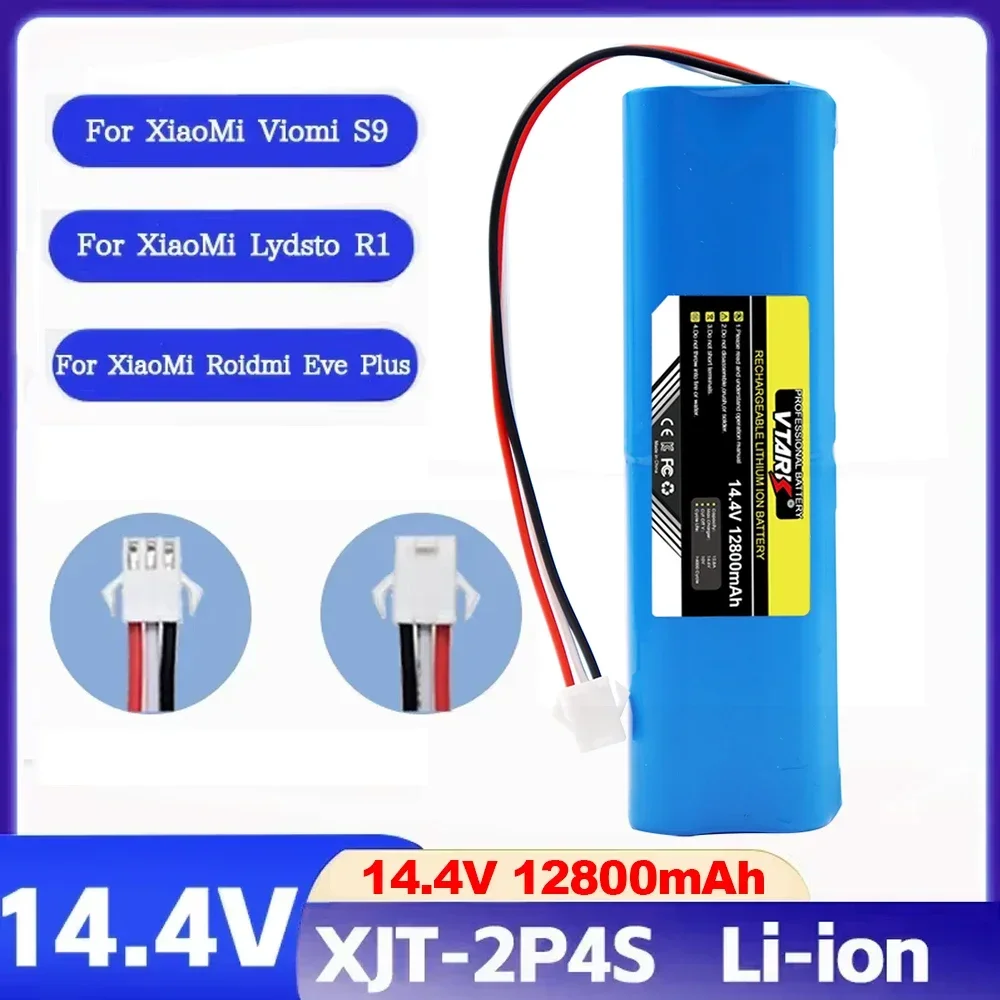 

100% Original For XiaoMi Viomi S9 Lydsto R1 Roidmi Eve Plus 14.4V lithium battery 2P4S 12800mAh For Proscenic M7Pro,M7Max,M8Pro