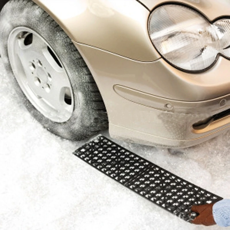 2pcs Tire Traction Mat Recovery Track Portable Emergency Device Snow Ice Mud Sand Anti-slip Blocks for Car Truck Vehicle D7YA