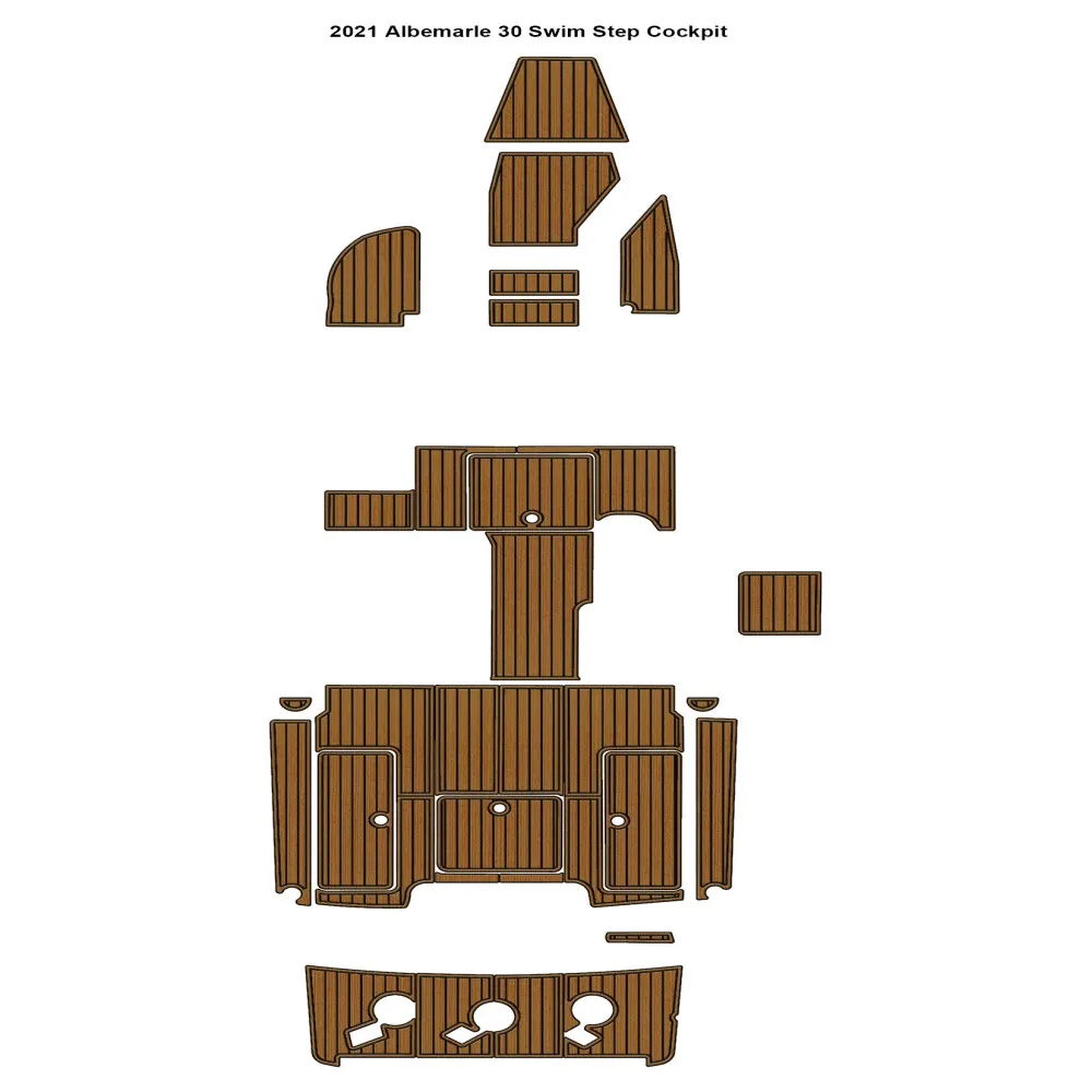 

Платформа для плавания Albemarle 30, лодка для кокпита, EVA, настил из тикового дерева, напольный коврик Seadek MarineMat, стиль Gatorstep, самоклеящийся