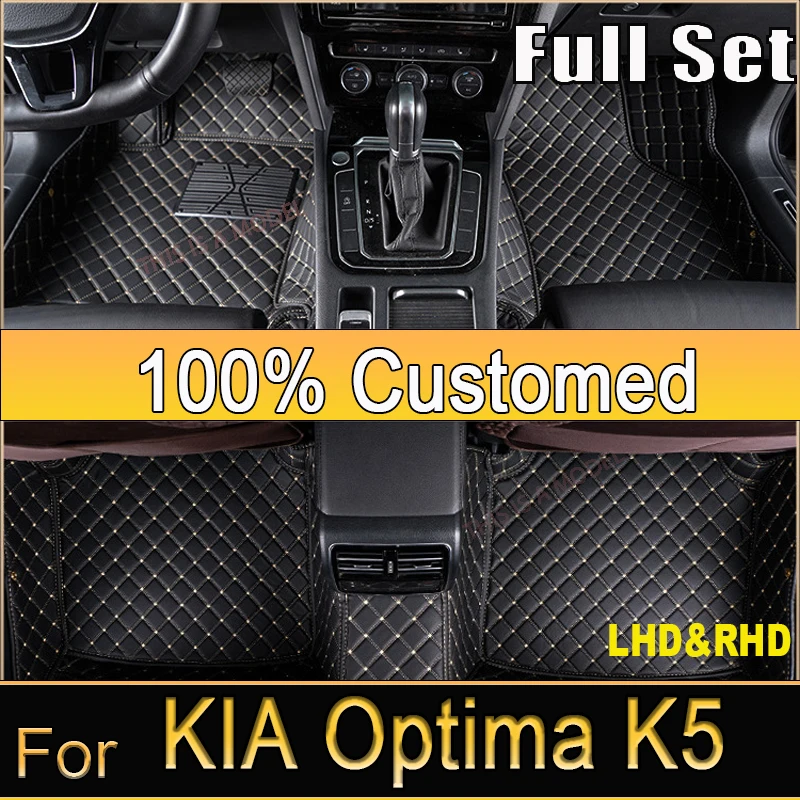 

Car Floor Mats Interior Waterproof Leather Carpets For KIA Optima K5 2015 2014 2013 2012 2011 Auto Accessories Custom Rugs