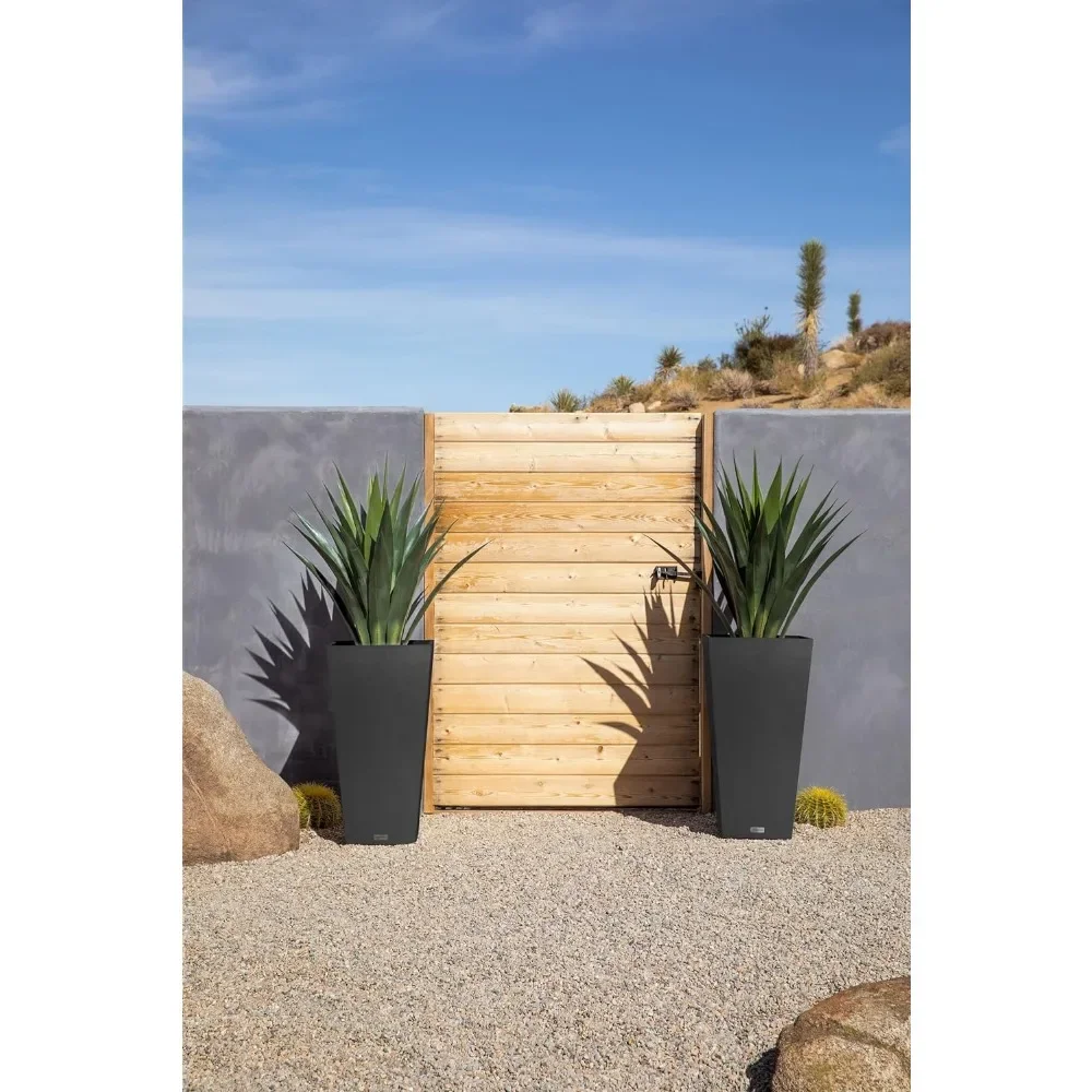 Imagem -05 - Interior e Exterior Taper Planter Conjunto de 30 Preto