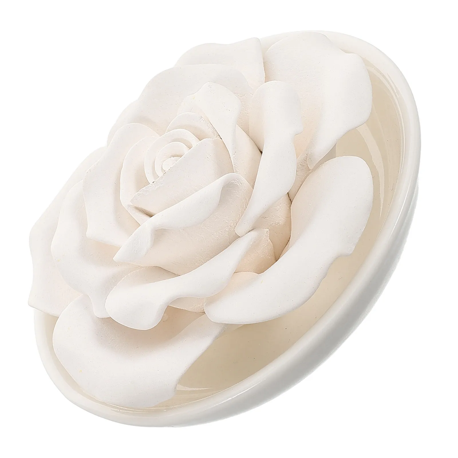 Portable Aromatherapy Diffuser Stone Essential Oil Home Scent Enhancer Flower Shape Desktop Decor for Car Bedroom Bathroom