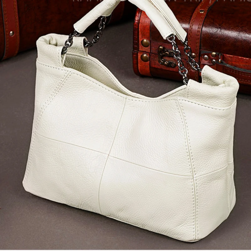 

High-quality Handbag Soft Genuine Leather Women's Tote Bag, Large Capacity Elegant Shoulder Bag for Ladies Luxury Designer