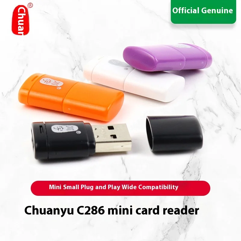Kawau Micro Memory Card Reader SD Card Reader 2.0 USB High Speed Adapter with TF Card Slot C286 Max Support 128GB for Computer
