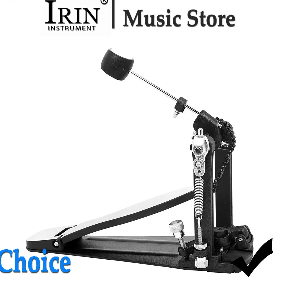 IRIN Single Pedal Kick Drums Foot Pedal Hammer Round Felt Head Bass Drum Set Percussion Instrument Accessorie Freely Adjust