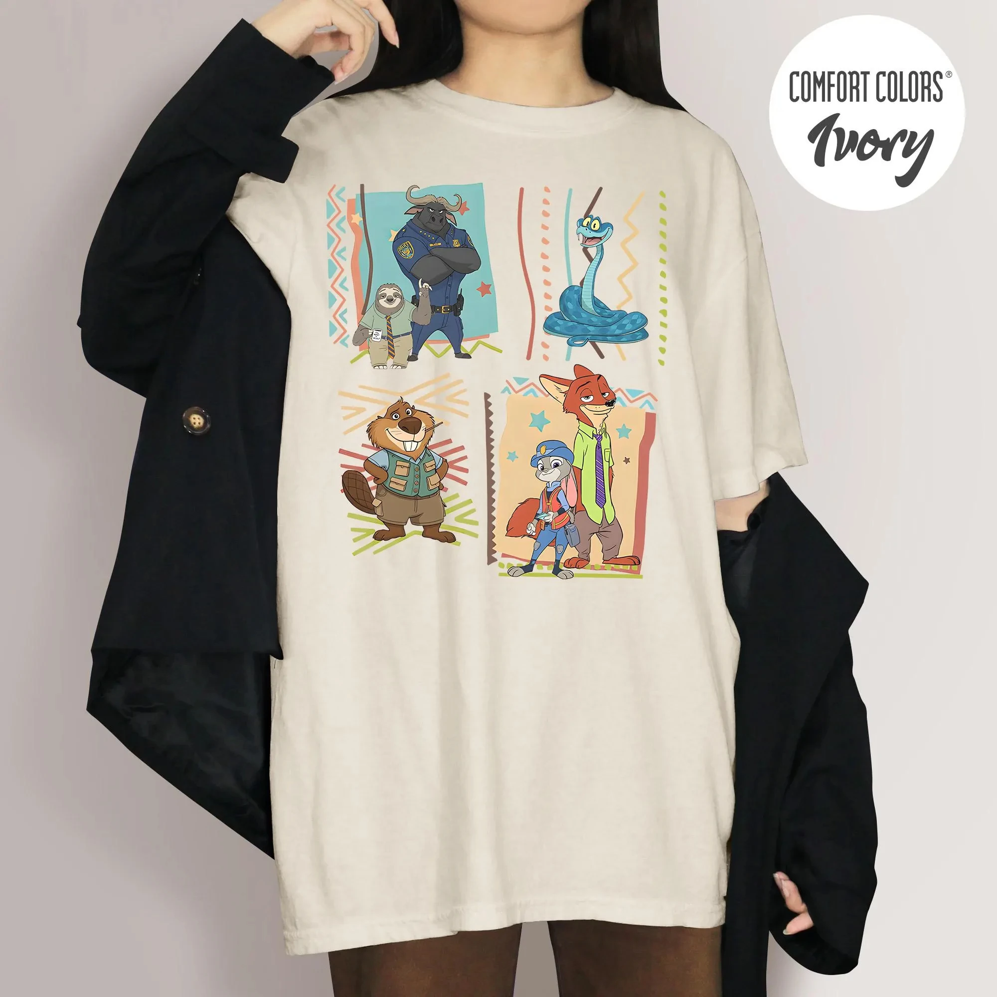 

Летняя футболка с принтом Disney Zootopia 2026, модная хлопковая футболка для мужчин и женщин, качественная повседневная свободная футболка с короткими рукавами, классическая унисекс-модель