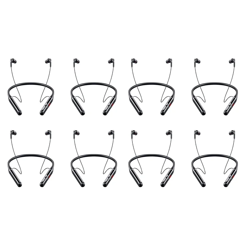 

8X S650 100-часовые Bluetooth-наушники Стерео беспроводные наушники с шейным ремешком и шумоподавлением Спортивная гарнитура для бега-A74Z