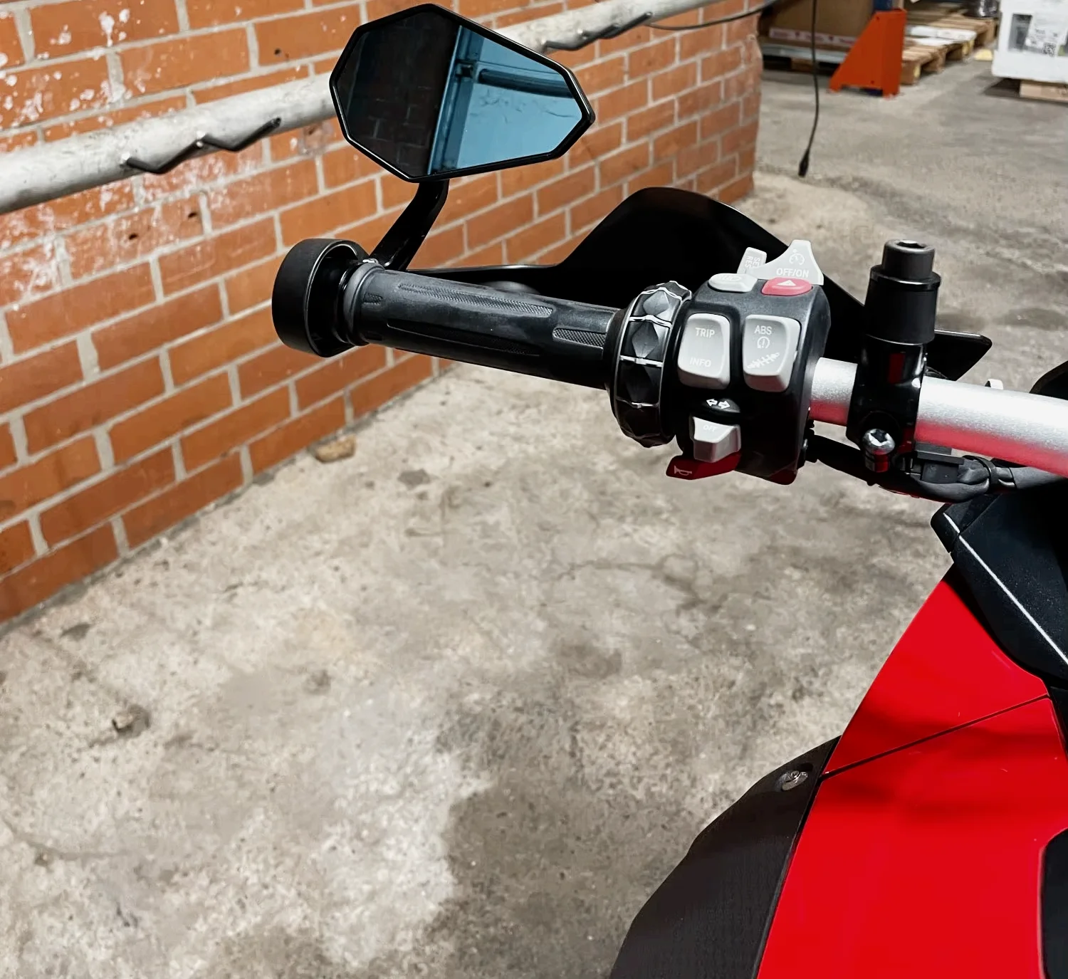 Espelho retrovisor universal para motocicleta, 7/8 ", 22mm, espelho retrovisor para guidão, para honda gsxr er6n ducati cfmoto bmw duke rc