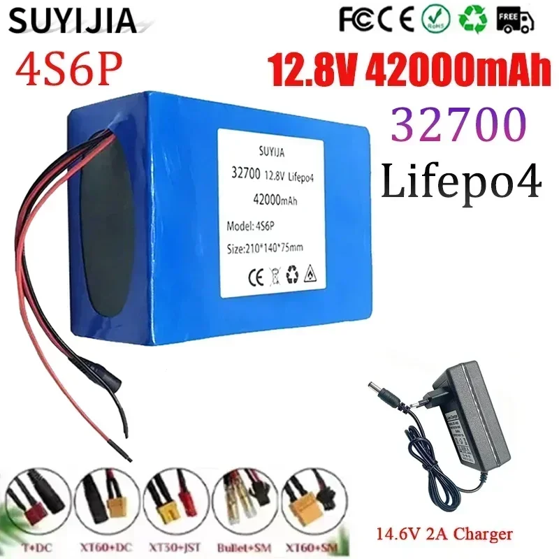 32700 12.8V Lifepo4 Battery 4S6P 42Ah Uninterruptible Power Supply 40A Balance Board 12V Electric Boat Power Supply Drone Solar