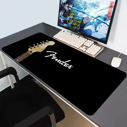 Large Xxl Mousepad Fender Guitar Mouse Pad Gamer Keyboard Mat Game Mats Office Accessories Mausepad Gaming Computer Table Stitch