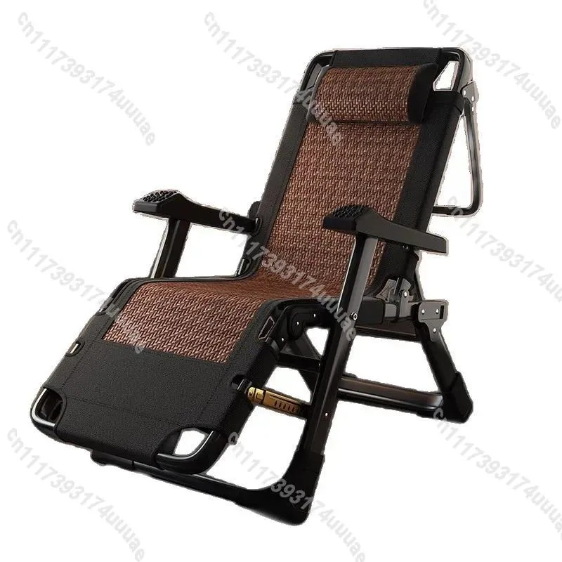 Foldable Recliner Chair for Office Nap Dual Purpose Lounge Seat with Backrest Summer Leisure Sleeping Bench No Assembly