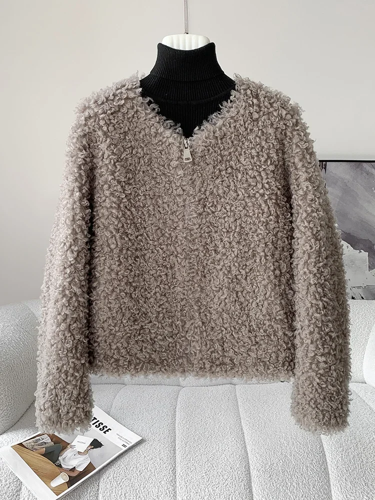 Nuovo cappotto di pelliccia di tosatura delle pecore per donna in autunno e inverno, stile alla moda e profumato, temperamento giovanile e caldo