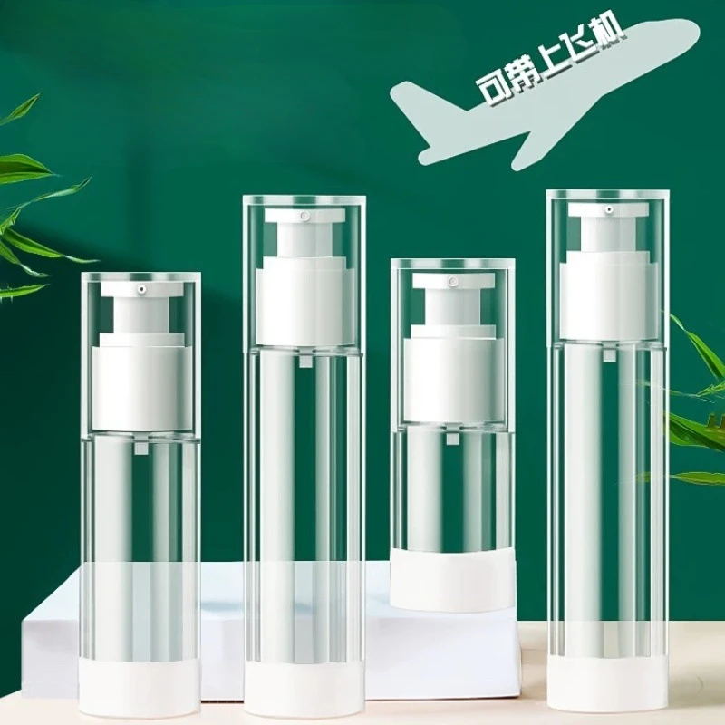 

15ml 30ml 50ml Clear Airless Cosmetic Cream Pump Bottle Travel Size Dispenser Makeup Container for Cream Gel Lotion