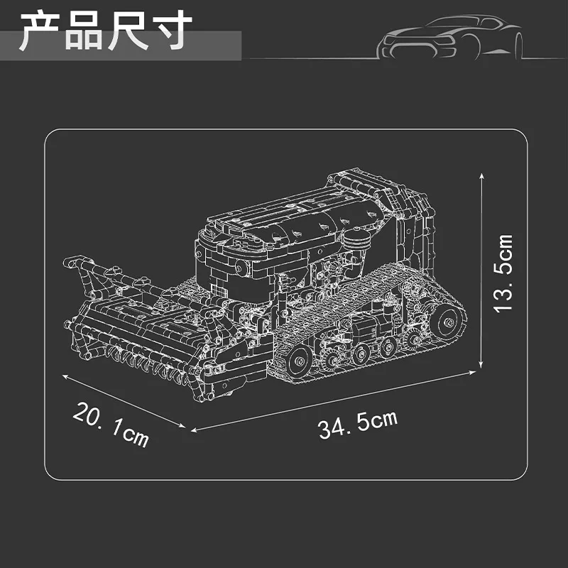 1650 elementów Inżynieryjny Buldozer Zdalnie Sterowany Klocki Konstrukcyjne Zabawka dla dzieci z Aplikacją Trudny Montaż Inteligentny Pojazd do Zabawy