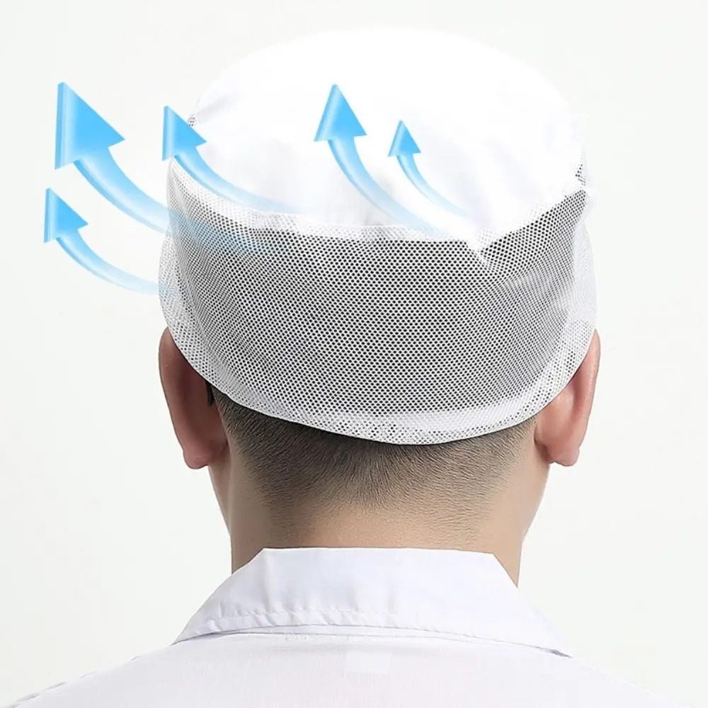 Cook Accessories Cloth Work Hat Food Service Breathable Mesh Cooking Hygienic Cap Smoke-proof Dust Work Wear Chef Hat Factory
