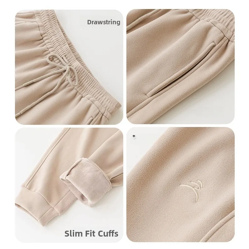 ex Herbst-Winter-Freizeithose mit FCE-Futter und Bündchen, warm, bequem, lockere Passform, Harlan Sle-Hose für Männer und Frauen