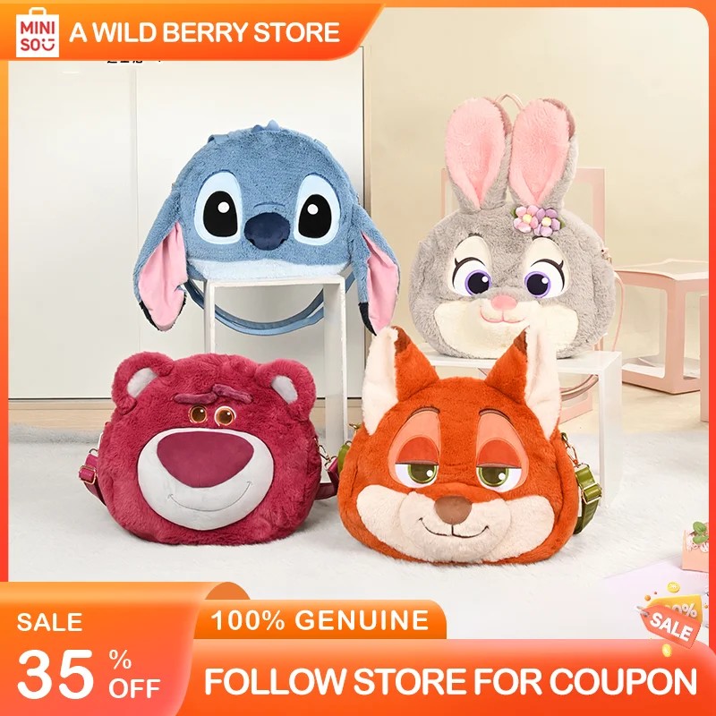 

Disney Stitch Strawberry Bear Plush Backpack Large Face Bag Tote Handbag Capacity Gift for Women Girls Kawaii Birthday Gift