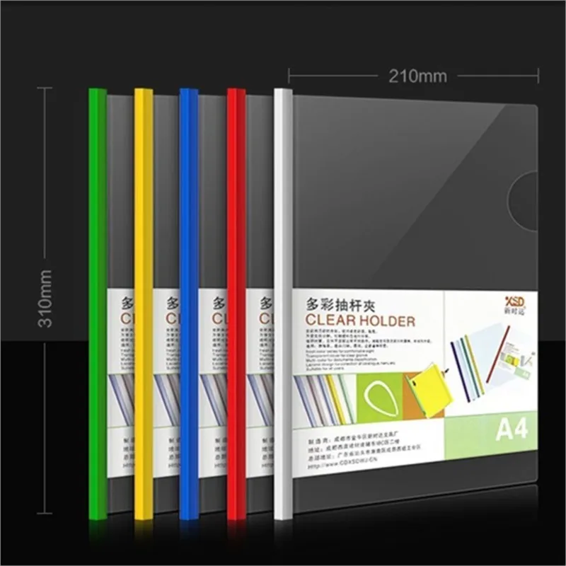 

12 pcs/lots A4 folder transparent PP report Cover spine bar folder Filing Products