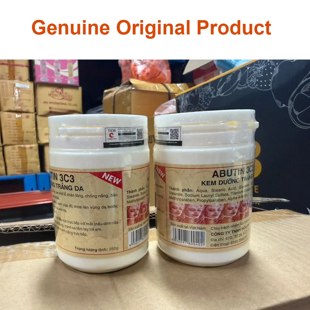 Abutine 3C3 Crema per la cura della pelle tedesca di grado salone 250 g |   Crema idratante schiarente viso e corpo per l'uso quotidiano