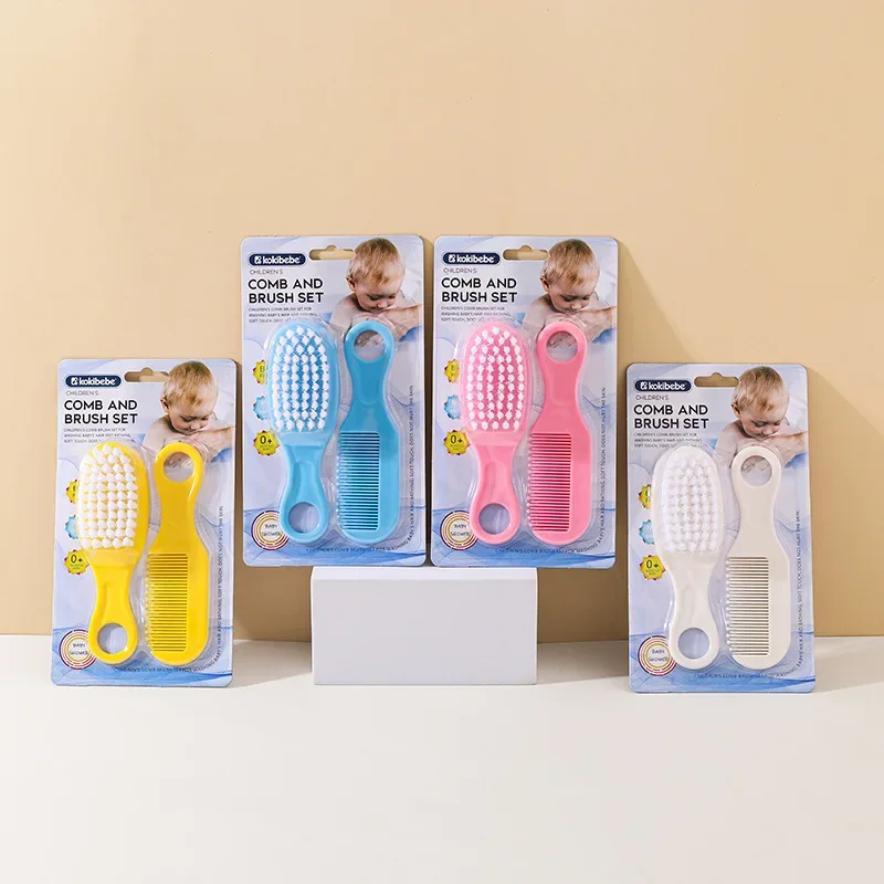 Newborn Safety Comb Brush for Removing Fetal Moss Baby Head Care Comb Brush Combination Massage Comb Brush Set Baby Accessories