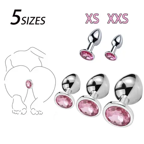 5 Sizes Metal Anal Plug Butt Plug sexx Toy Butt Toy for Women Men Couples Gay Adult Game Masturbator Anal Diamond sexx Shop