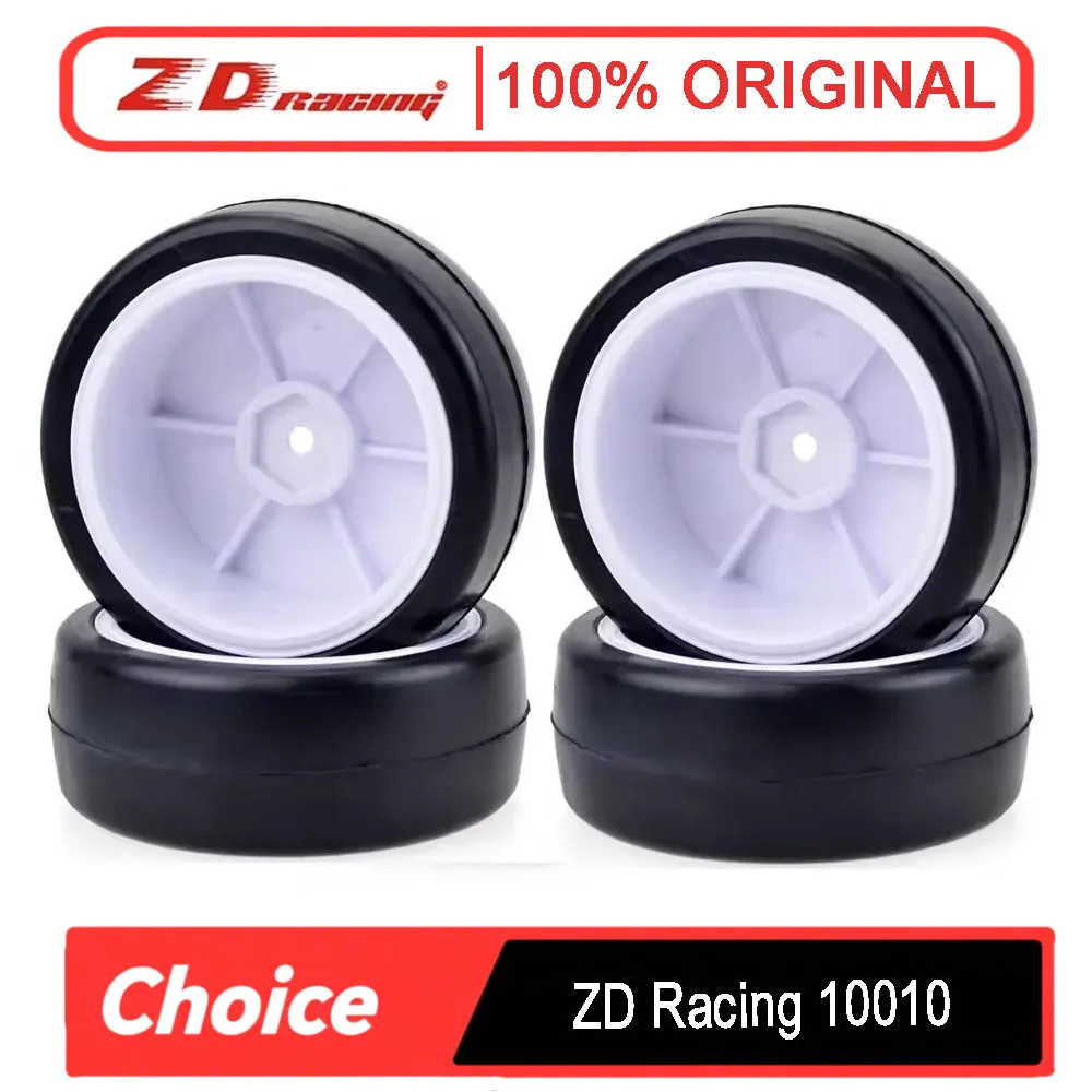 

ZD Racing 4pcs 1/10 RC Drift Car Wheels & Tires - White, 12mm Rims, Rubber - Compatible with Redcat, HSP, Traxxas, ZD Racing