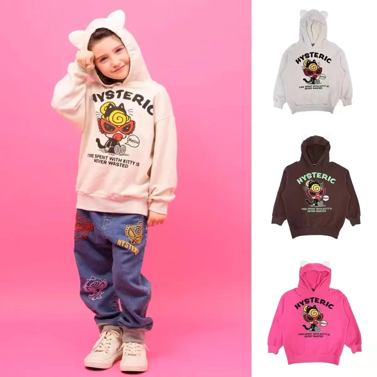 

Осенне-зимний детский пуловер из чистого хлопка для мальчиков и девочек