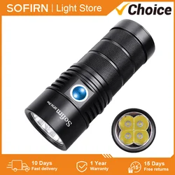 Sofirn SP36 Pro 8000lm Potente torcia LED 4*SST40 USB C ricaricabile 18650 Torcia