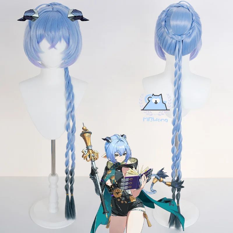 Game Zenless Zone Zero Lucia Coplay Wig Night Emissary Lucia Blue Braid Wig Lyusiya For Women Men Hallowmas Party Adult Props
