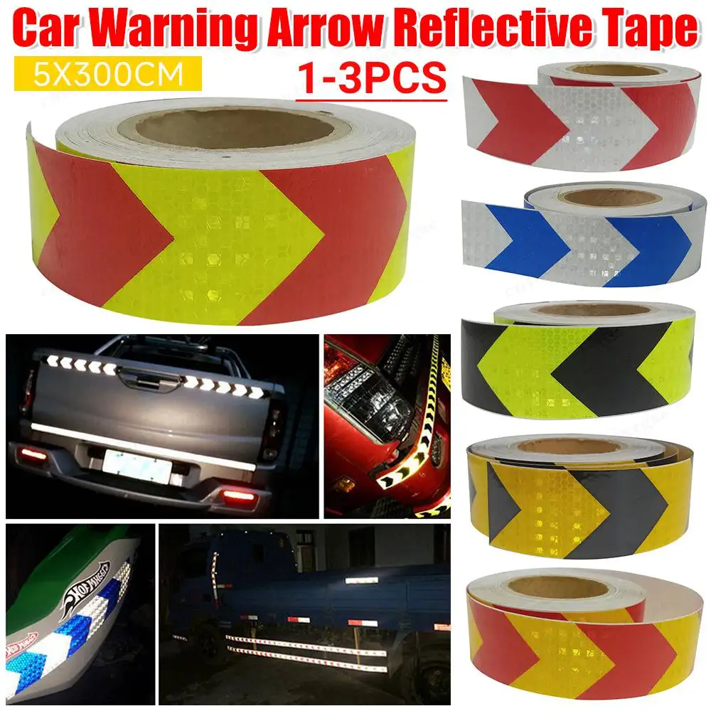

Reflective Car Sticker Self-adhesive Car Accessories Car Reflector Sticker 5x300cm Body Exterior Trunk Decal Auto Reflective Tap