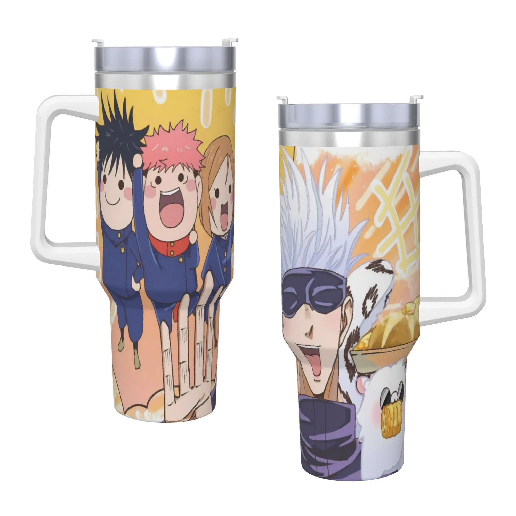 Stainless Steel Tumbler Anime Juju Characters Mugs Cup With Straws  Travel Cold Drink Water Bottle Portable Large Capacity Mug