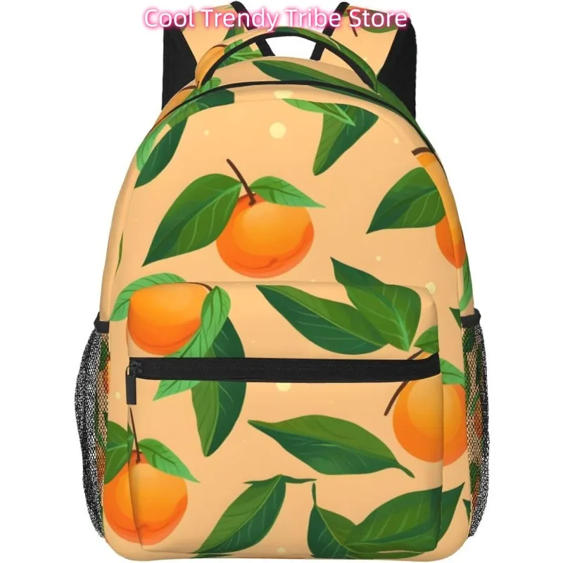 

laptop bag back to school Cartoon Oranges Lightweight Laptop Backpack Lightweight Multipurpose Travel Casual Daypack Unisex Coll