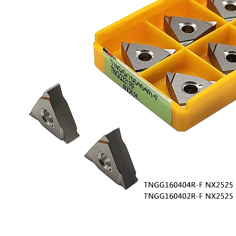 10pcs TNGG160402R-F TNGG160404R-F TNGG160404L-F NX2525 Ceramic Insert CNC Lathe Cutter Turning Tool TNGG 160404 R-F L-F Blade