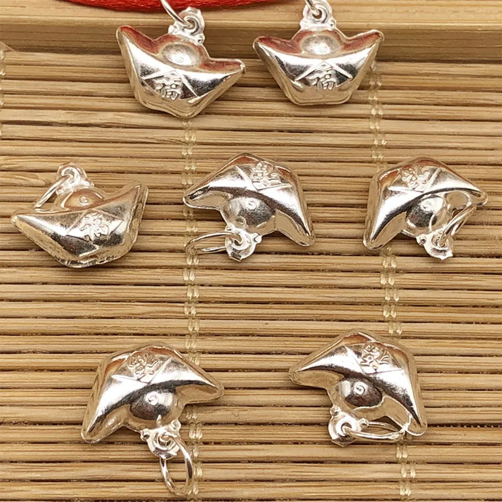 

5Pcs Fu Character Pendants Silver DIY Jewelry Accessories Necklace Bracelet Earrings Charms DIY Jewelry Accessories