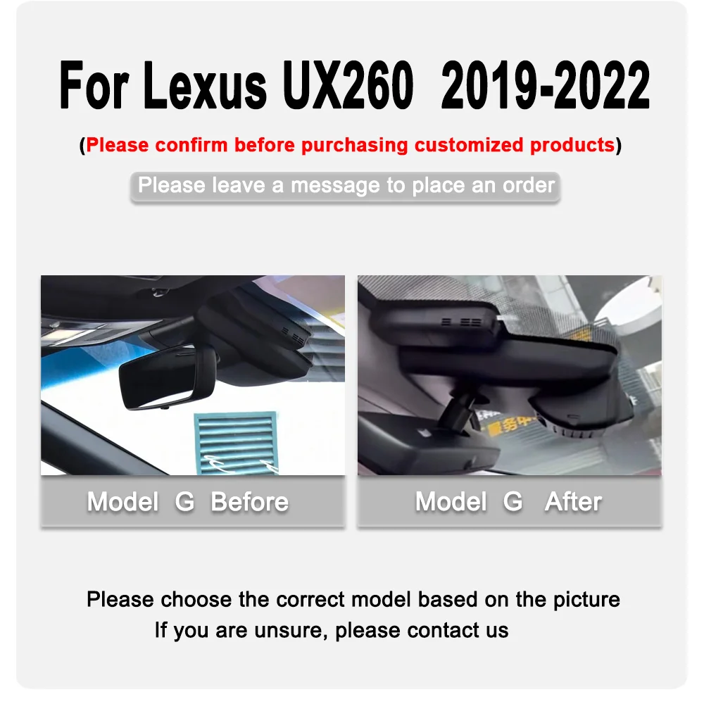 For Lexus UX 260H 2019 2020 2021 2022 4K  Car DVR Plug and Play Dash Cam Camera Video Recorder