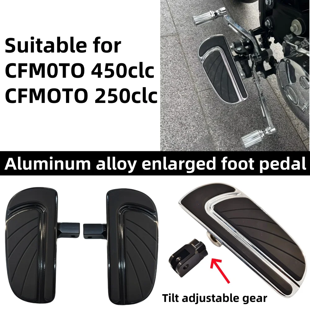 

Suitable for CFMOTO 450clc 250clc motorcycle, enlarged and widened pedal, retro anti slip front pedal accessories