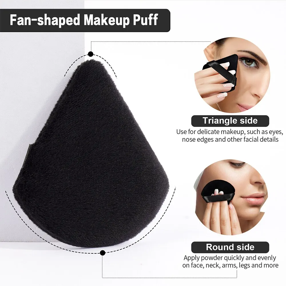 10/12 Pcs mixed color Puff Wet Dry Triangle Powder Use For Loose Powder Liquid Cosmetic Soft Plush makeup foundation Puff